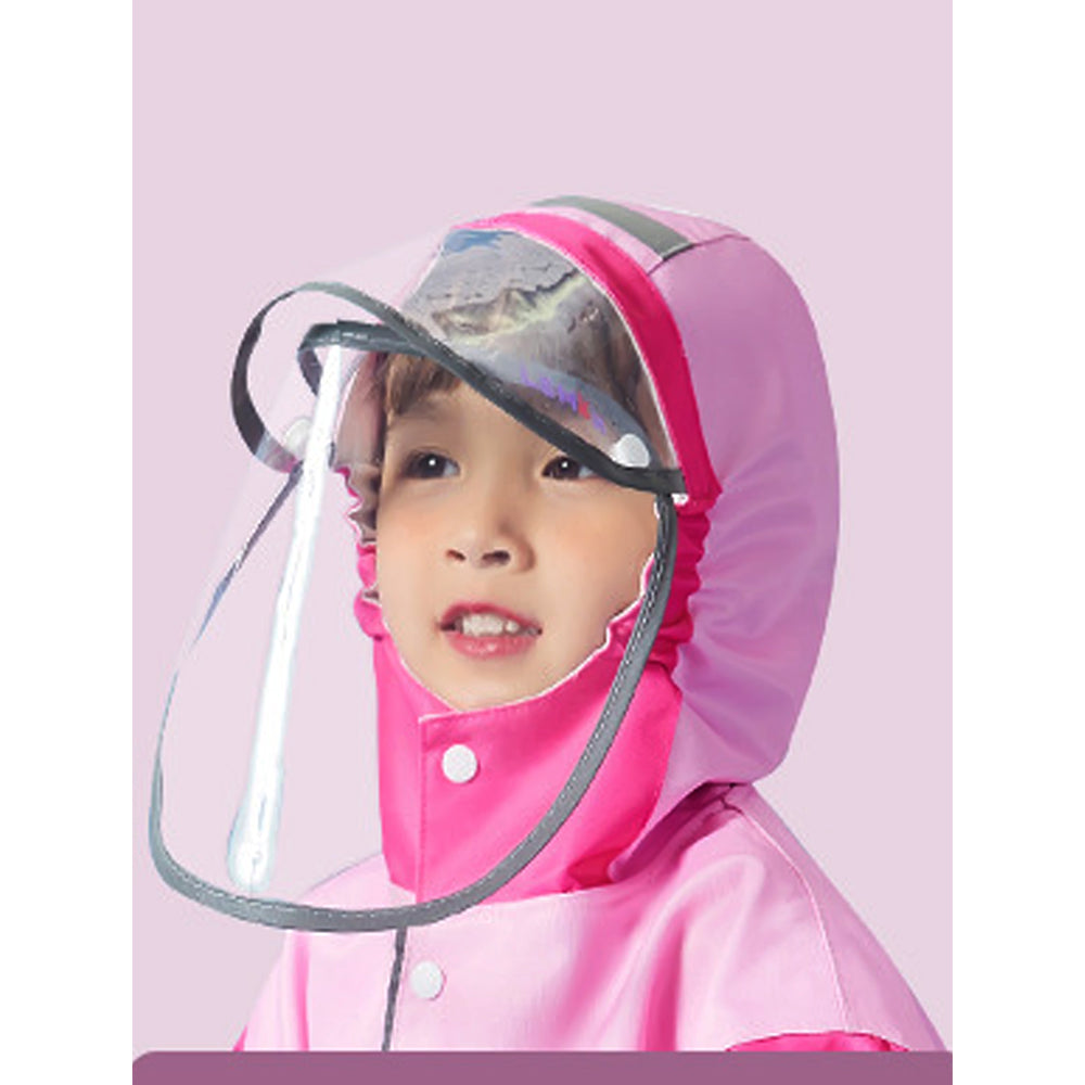 Little Surprise Box, Pink Easter Bunny Knee Length Raincoat For Kids