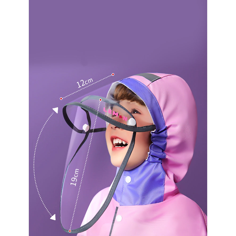 Little Surprise Box, Pink Donut Unicorn Knee Length Raincoat For Kids