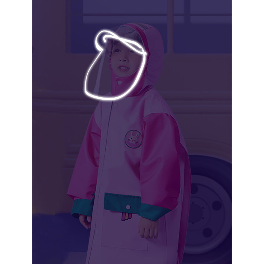 Little Surprise Box, Pink Donut Unicorn Knee Length Raincoat For Kids