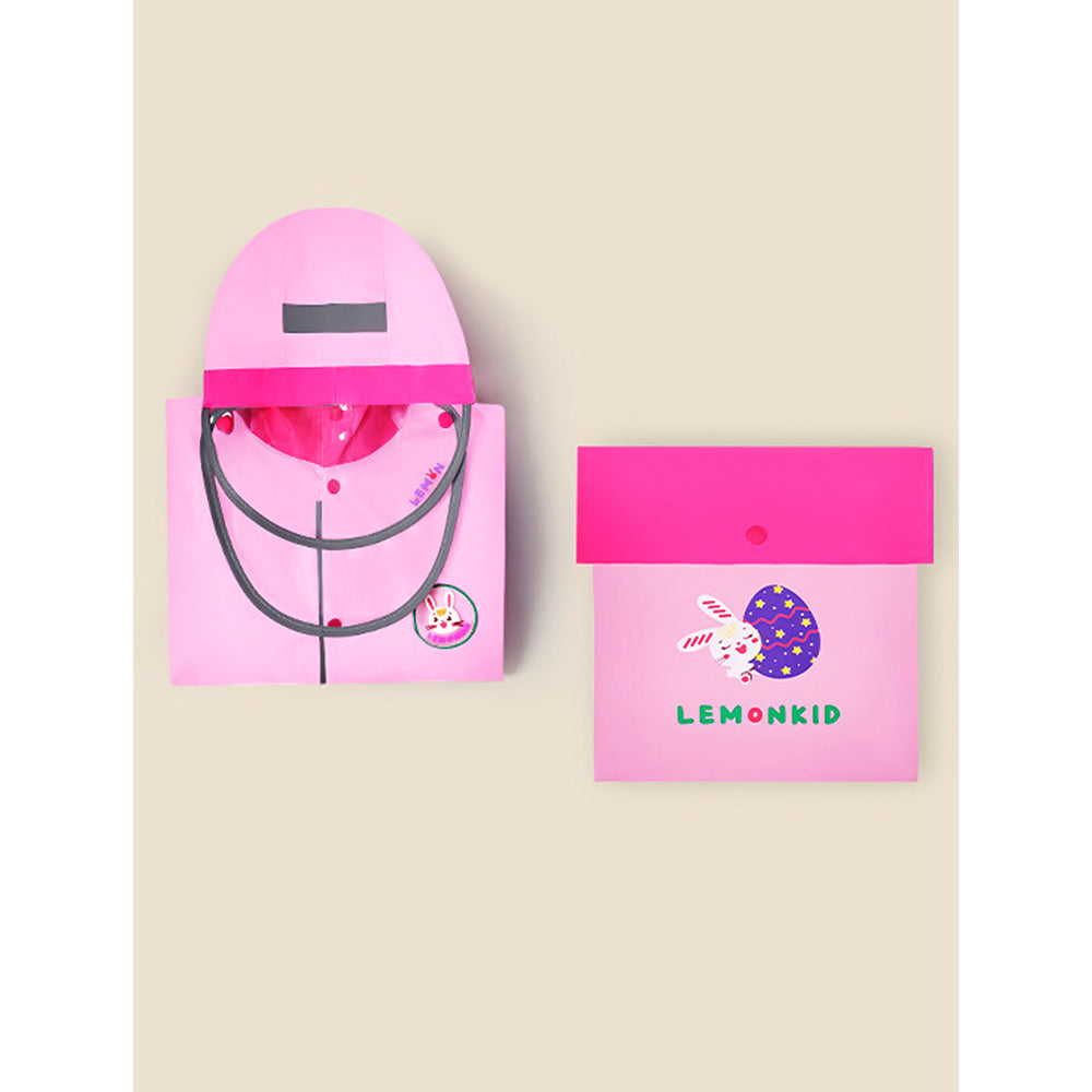 Little Surprise Box, Pink Donut Unicorn Knee Length Raincoat For Kids