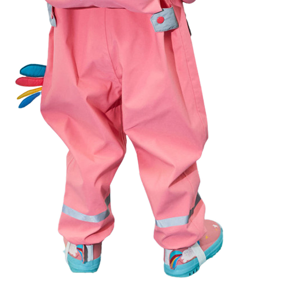 Little Surprise Box All Over Jumpsuit / Playsuit Raincoat For Kids - Bright Pink Magical Unicorn Theme