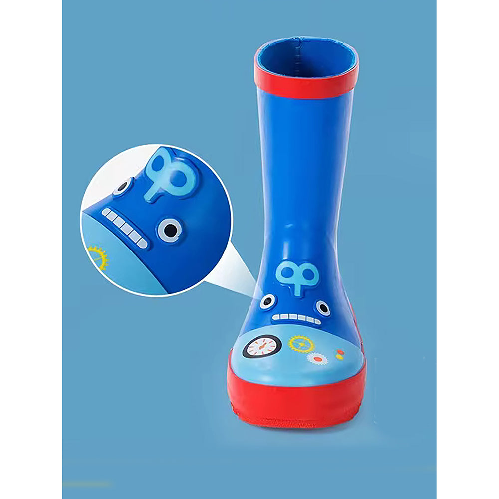 Little Surprise Box Mr. Nutty Robot Flexible Rubber Rain Gumboots for Toddlers and Kids