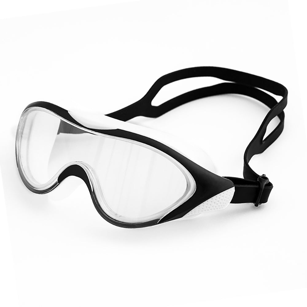 Black Big Frame UV protected Anti-Fog Unisex Swimming Goggles For Kids.