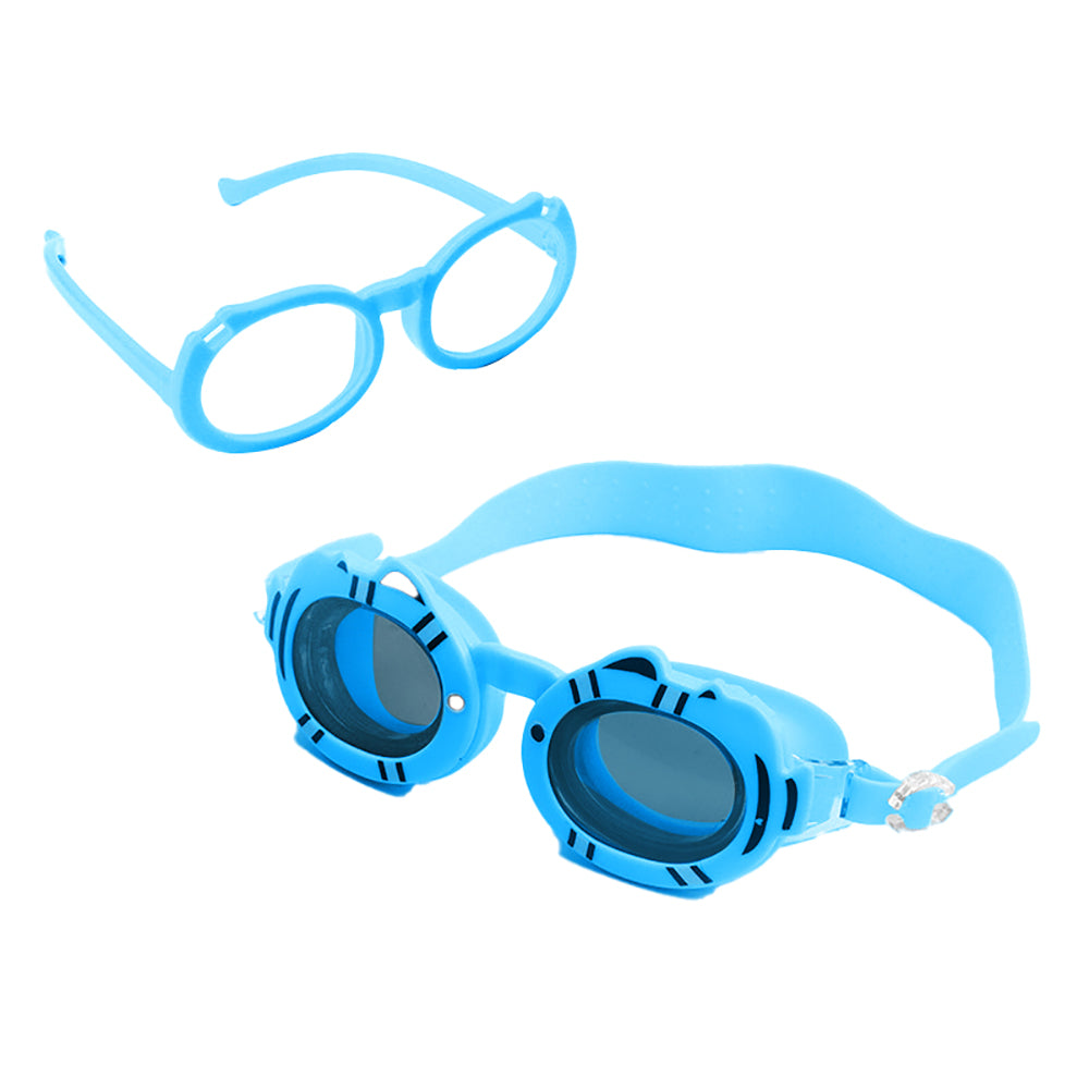 Blue Fish Dual Glass Frame Sun Protection & Swimming Goggles For Kids, UV Protected And Anti Fog