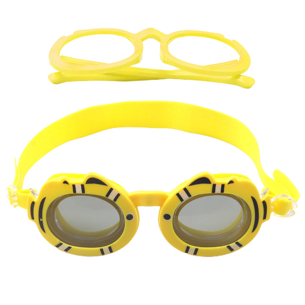 Yellow Fish Dual Glass Frame Sun Protection & Swimming Goggles For Kids, UV Protected And Anti Fog.