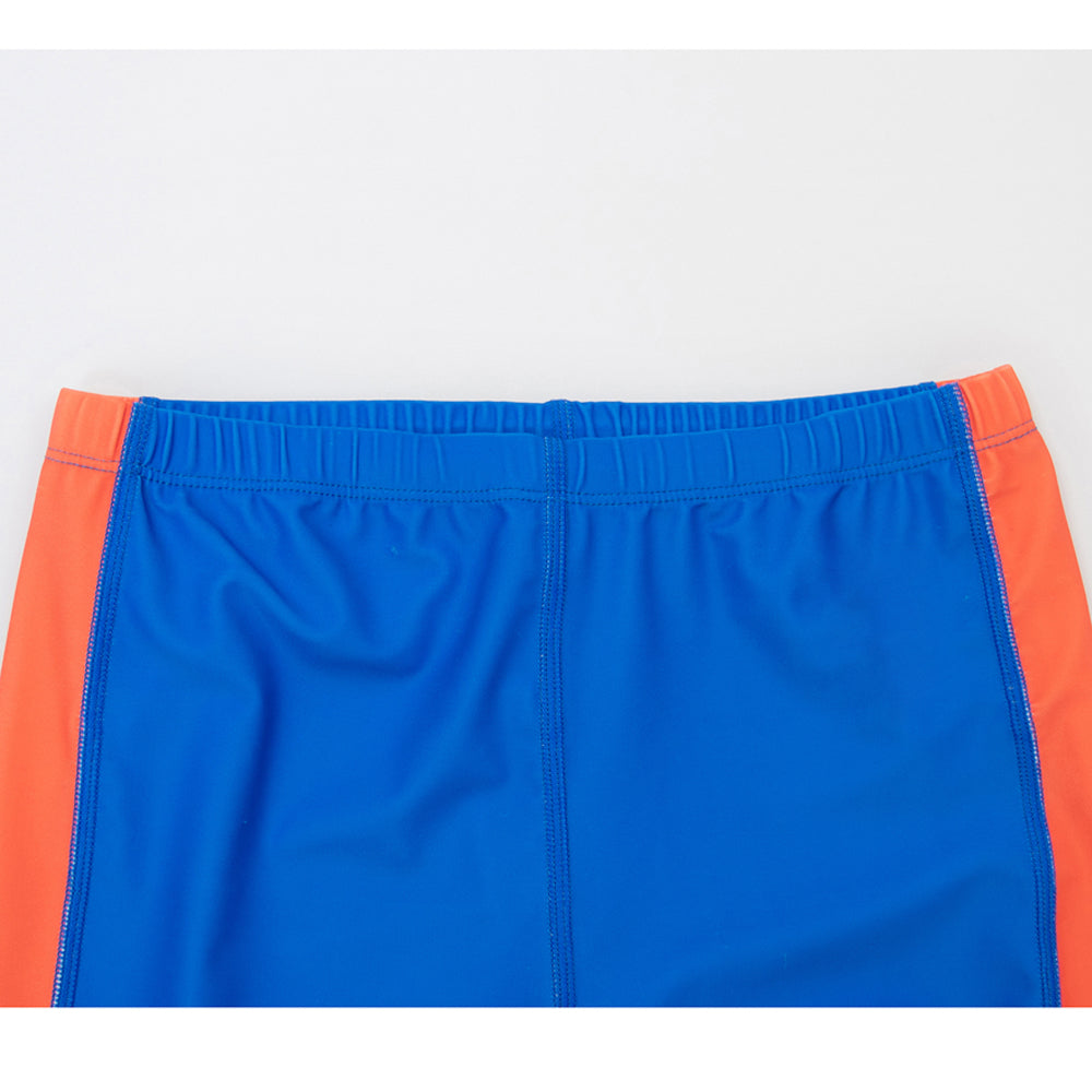 Little Surprise Box,2 pcs Shirt & Pants set LSB Blue & Orange Space Swimwear Full length for Kids with UPF 30+