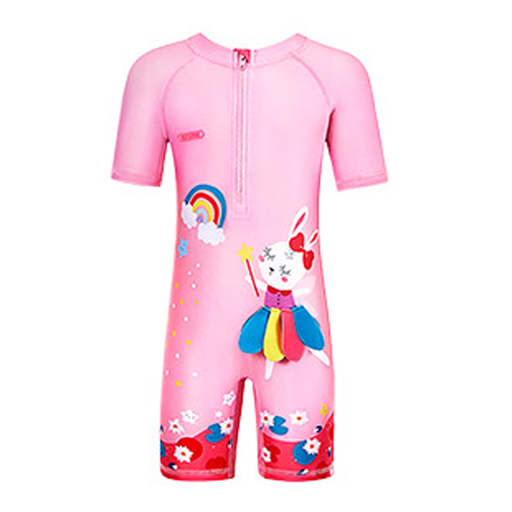 Little Surprise Box 3D Pink Rabbit Fairy Print Swimwear for Kids & Toddlers with UPF 50+