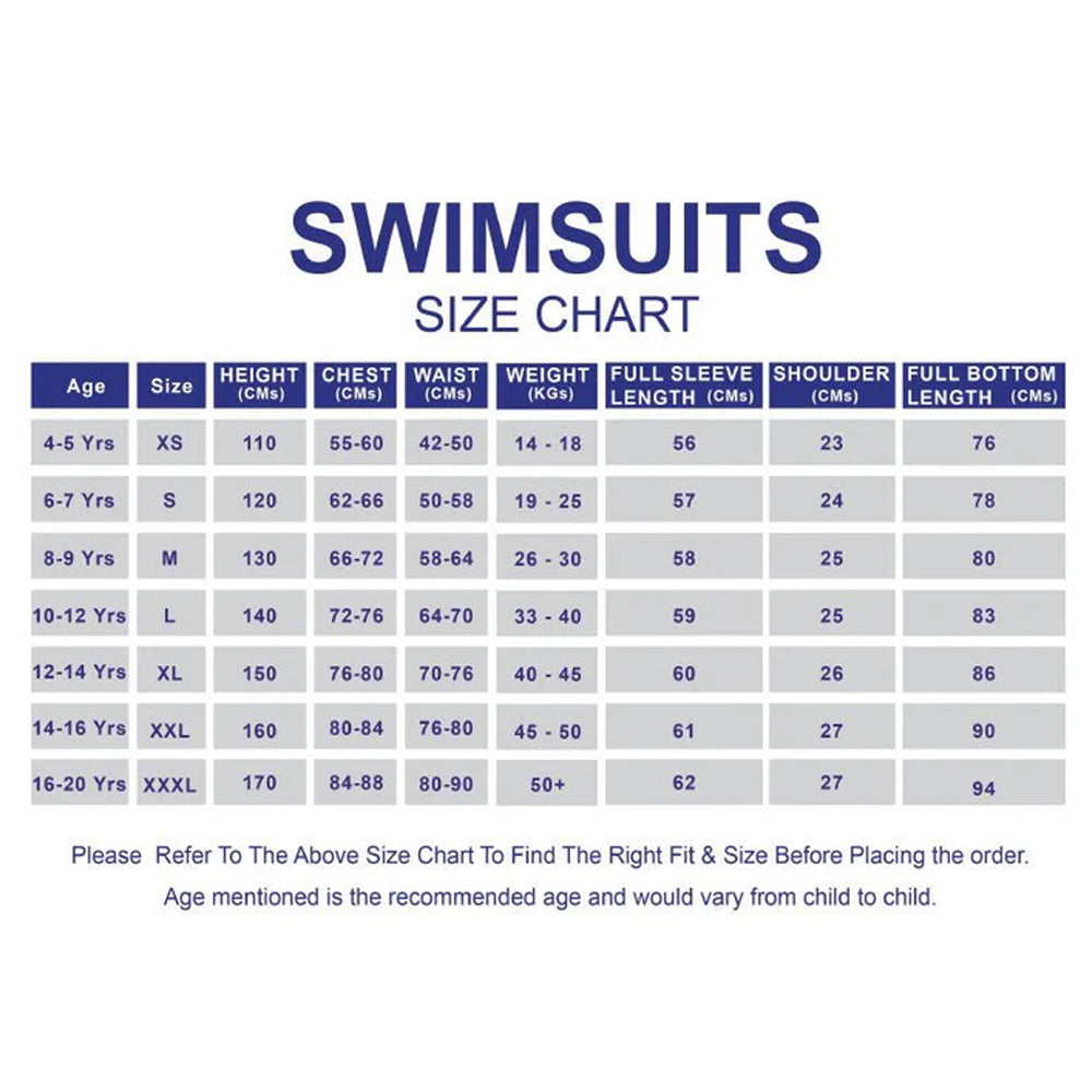 Little Surprise Box,Blue Tri Colour Super Sport Swimwear for Toddlers & Kids with UPF 30+