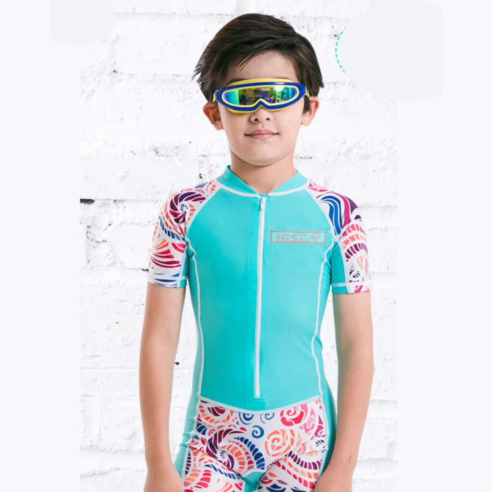 Mint Printed Design knee length Swimwear for Kids and Teens