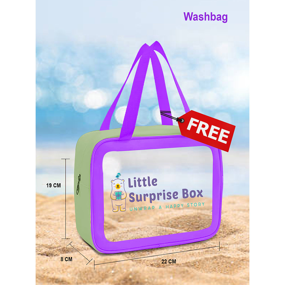 Little Surprise Box,Frilly Tropical Print Toddlers & Kids Swimwear +Swim Cap