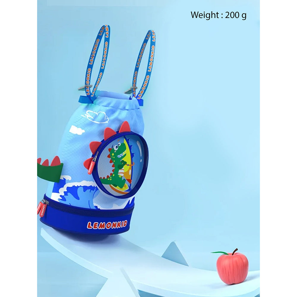 Kids Round Dinosaur , waterproof Swimming Bag/Beach Bag, Blue