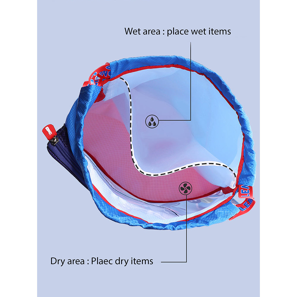 Kids Round Dinosaur , waterproof Swimming Bag/Beach Bag, Blue