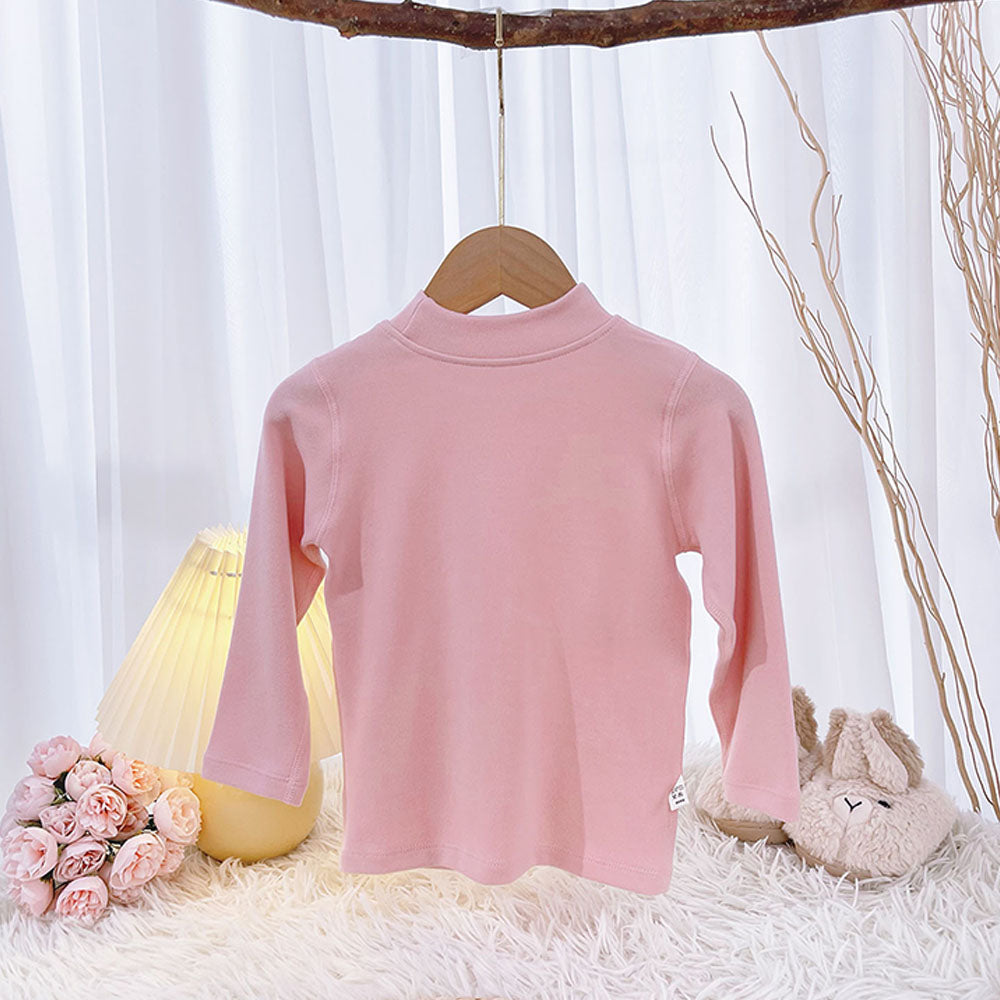Little Surprise Box Pink Kelly Crew Neck Upper & Lower Body Thermal Winter Warmers For Kids-Set Of 2 Pcs