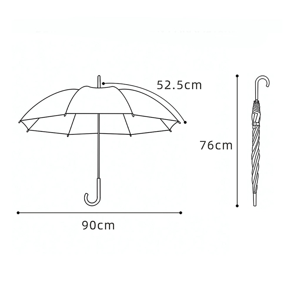 Little Surprise Box Panda Police Transparent Style Blue Umbrella for Kids