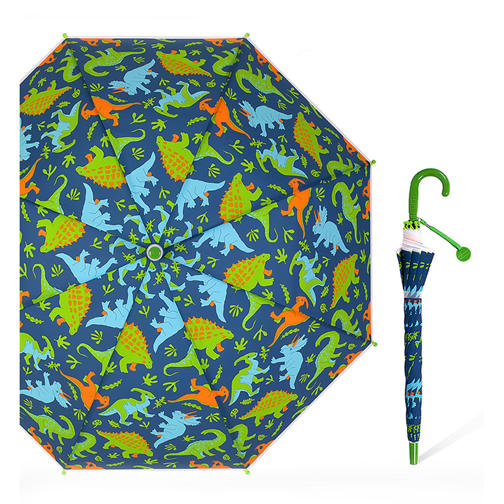 Little Surprise Box Dinosaur Kingdom Blue & Green Umbrella for Kids