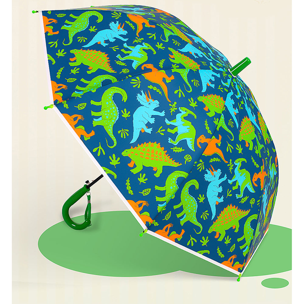 Little Surprise Box Dinosaur Kingdom Blue & Green Umbrella for Kids
