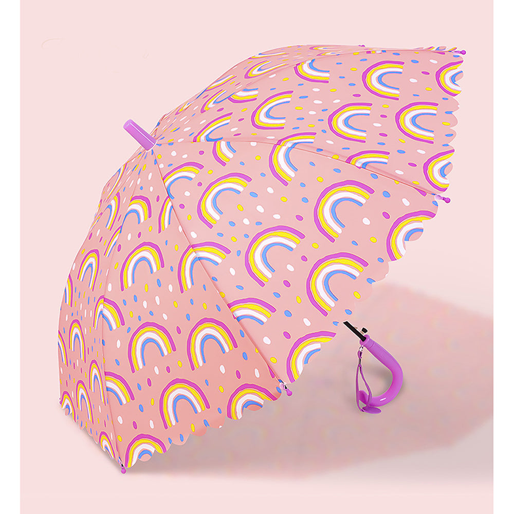 Little Surprise Box Bright Rainbow Pink Umbrella for Kids