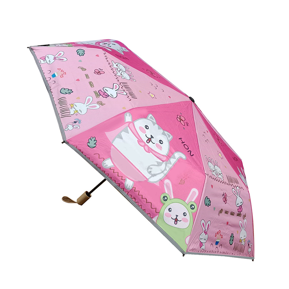 Little Surprise Box 3 fold Catty Umbrella for Kids - Green