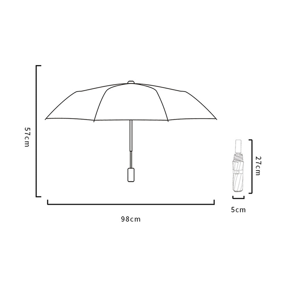 Little Surprise Box 3 fold Catty Umbrella for Kids - Green