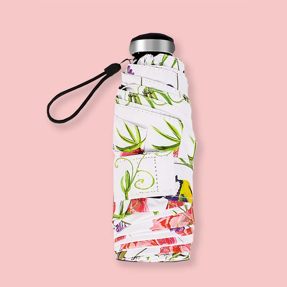 Little Surprise Box, 5 Fold Capsule Pocket Edition Little Birdie Theme Umbrella for Adults