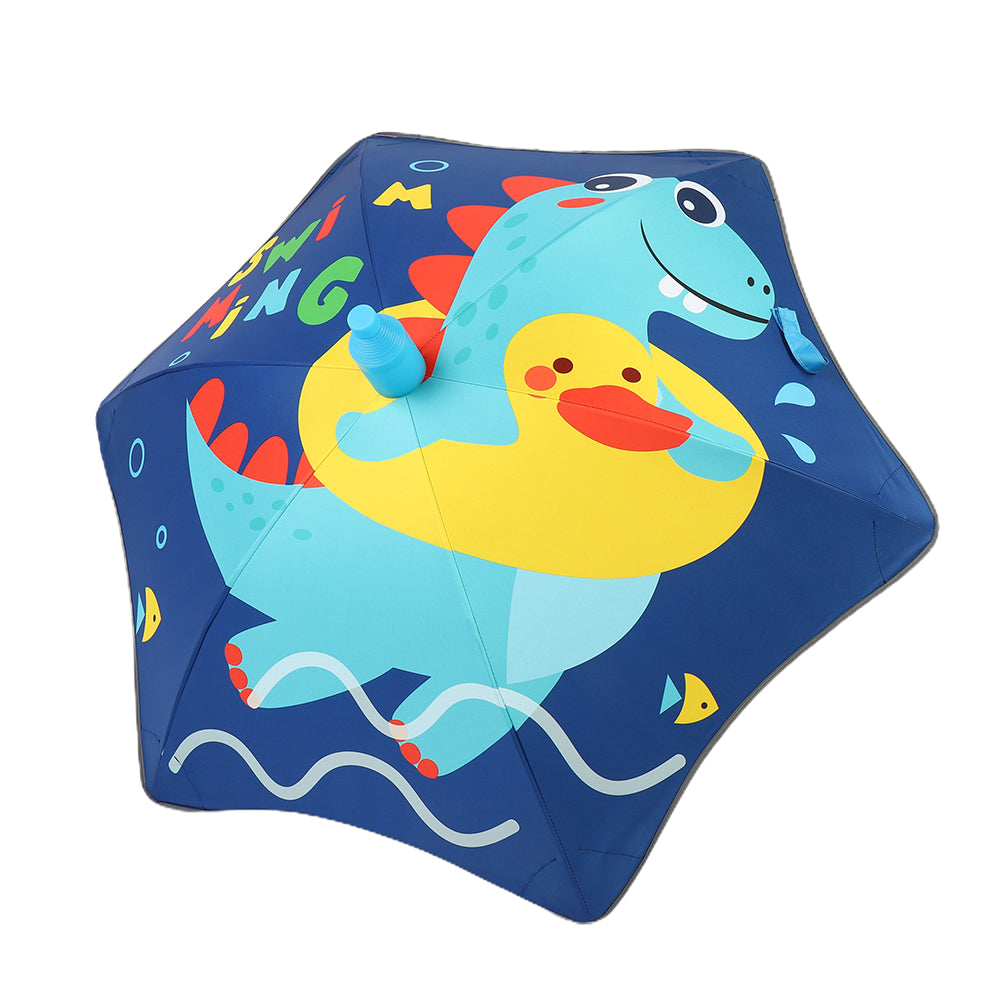 Little Surprise Box Splashing Dino Theme,Canopy Shape Umbrella For Kids,2-6yrs