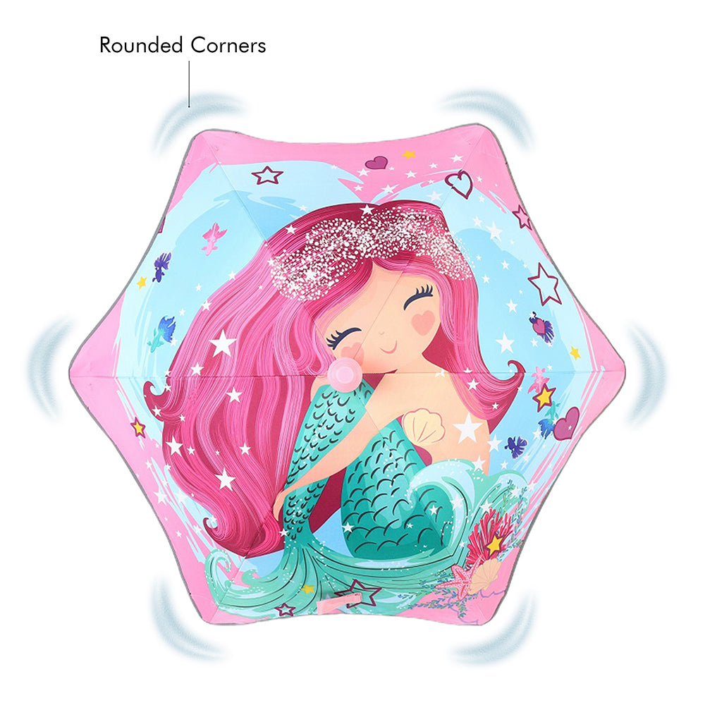 Little Surprise Box Charming Mermaid theme,Canopy Shape Umbrella For Kids,5-12yrs