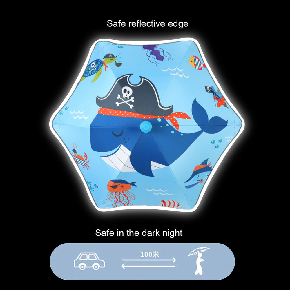 Little Surprise Box Lil Sailor Theme,Canopy Shape Umbrella For Kids,5-12yrs