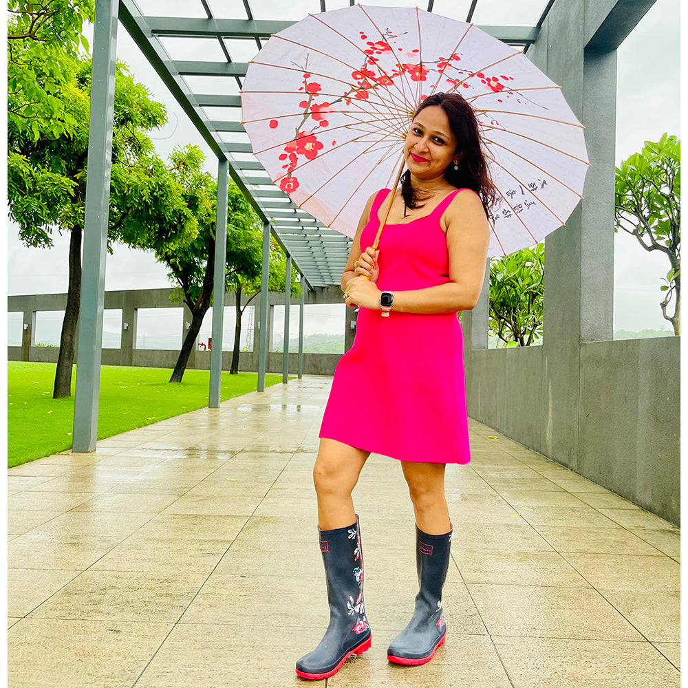 Little Surprise Box, Cherry Blossom , Chinese Canopy Style Rain and All season Umbrella