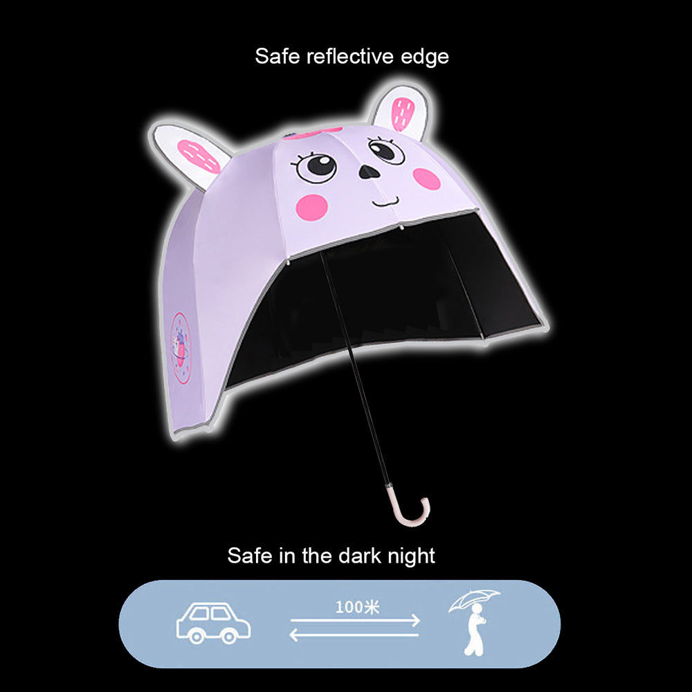Little Surprise Box Bunny Theme,Helmet Shape Kids Umbrella ,4-8Yrs,Purple