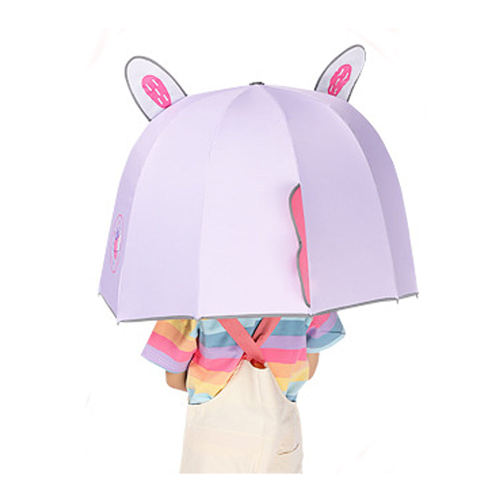 Little Surprise Box Bunny Theme,Helmet Shape Kids Umbrella ,4-8Yrs,Purple