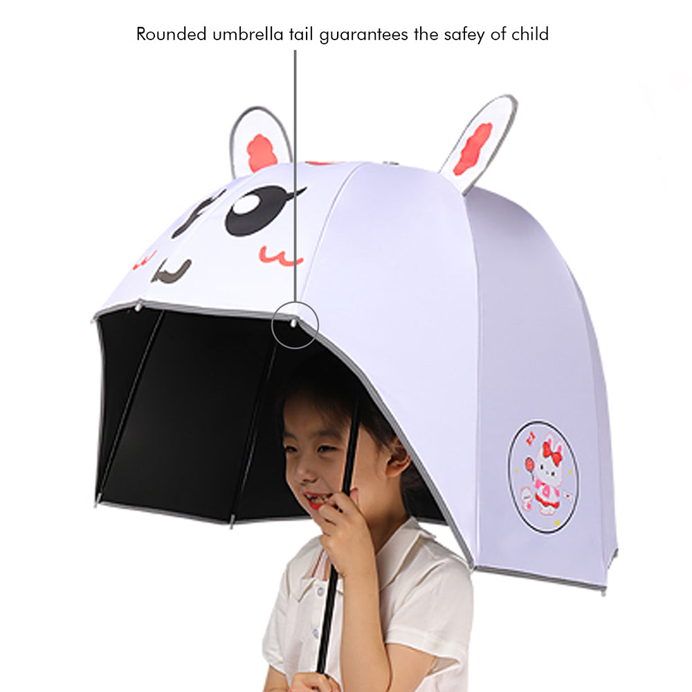 Little Surprise Box Bunny Theme,Helmet Shape Kids Umbrella ,4-8Yrs,Purple