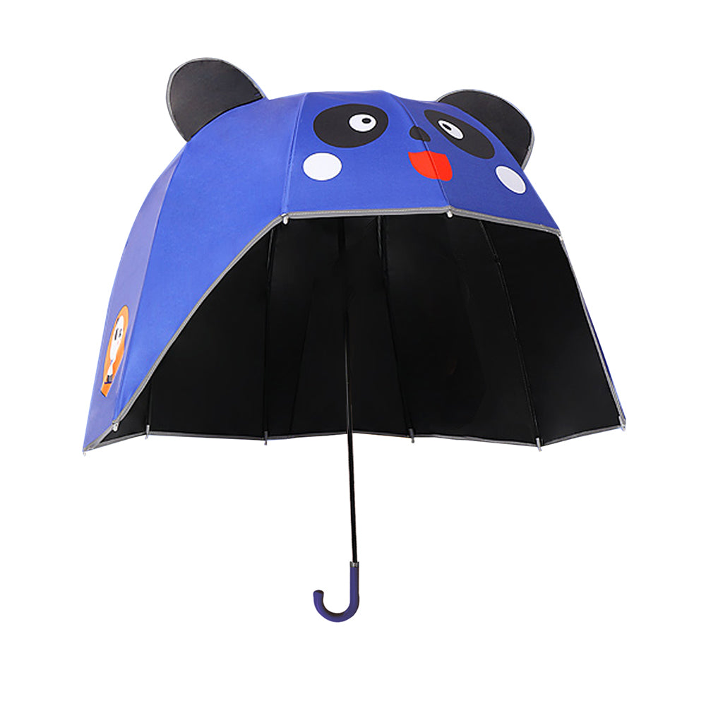 Little Surprise Box Panda Theme,Helmet Shape Kids Umbrella ,4-8Yrs,Bright Blue