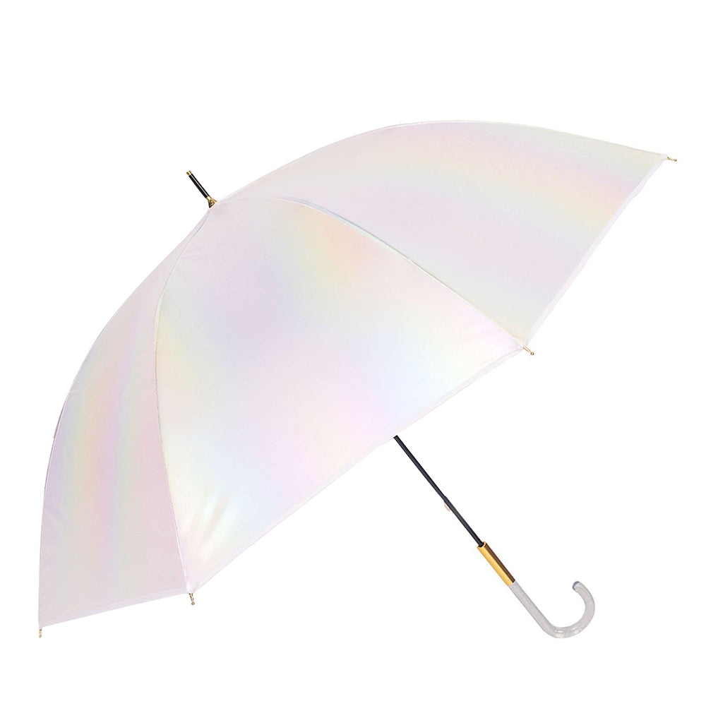 Little Surprise Box, White Holographic Glitter Rain Umbrella For Kids & Adults.