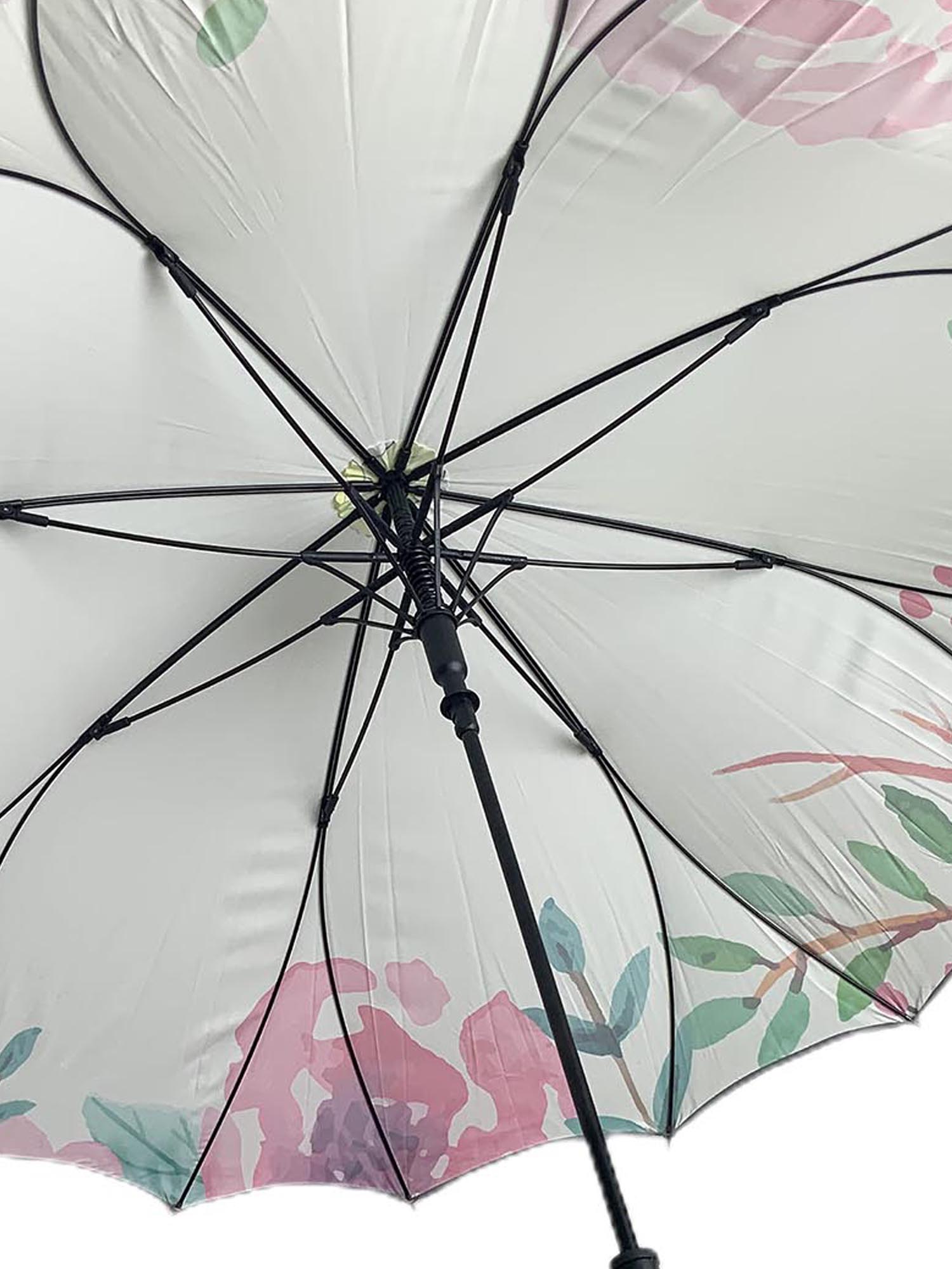 Little Surprise Box, Pink floral Paint Brush theme Rain & All Season Umbrella for Teens And Adults