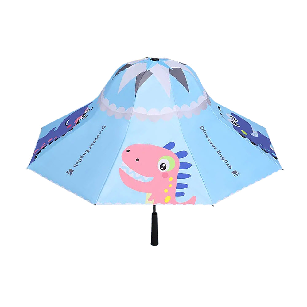Little Surprise Box Blue Dino ,Unique Spanish Patio Style Kids Umbrella,5-12Years, Blue