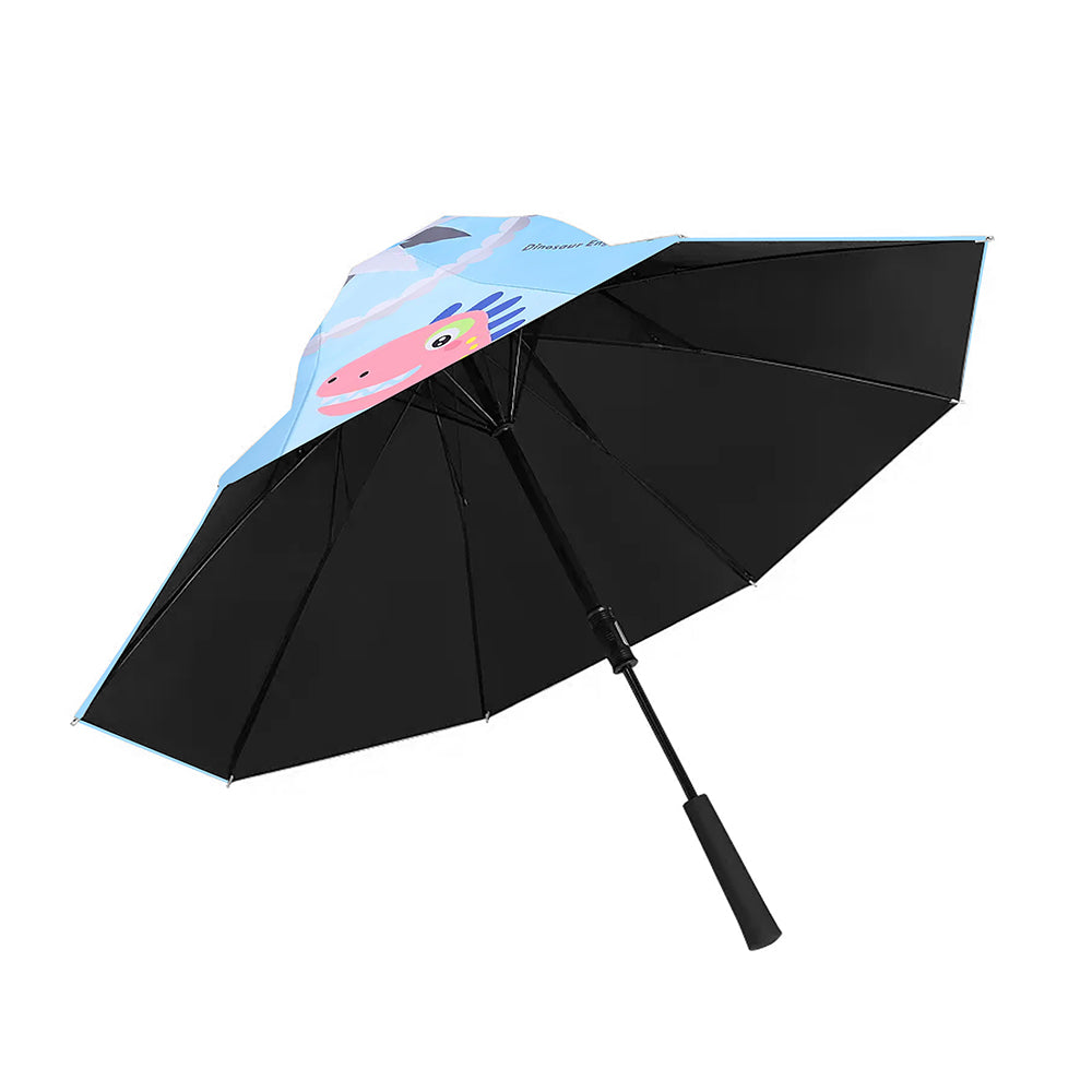 Little Surprise Box Blue Dino ,Unique Spanish Patio Style Kids Umbrella,5-12Years, Blue