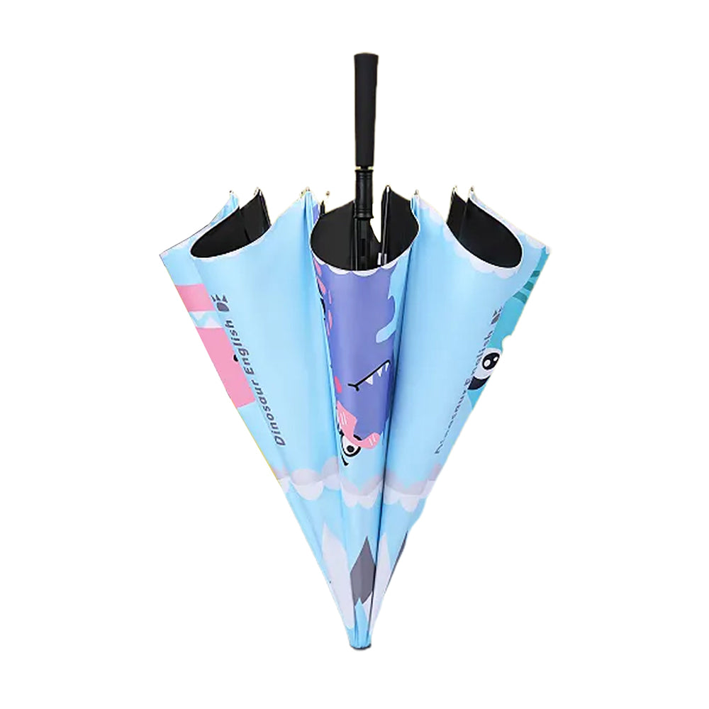 Little Surprise Box Blue Dino ,Unique Spanish Patio Style Kids Umbrella,5-12Years, Blue