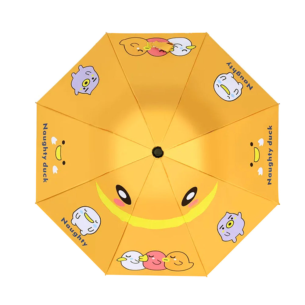 Little Surprise Box 3 Ducklings Theme, Unique Spanish Patio Style Kids Umbrella, 5-12Years,Orange