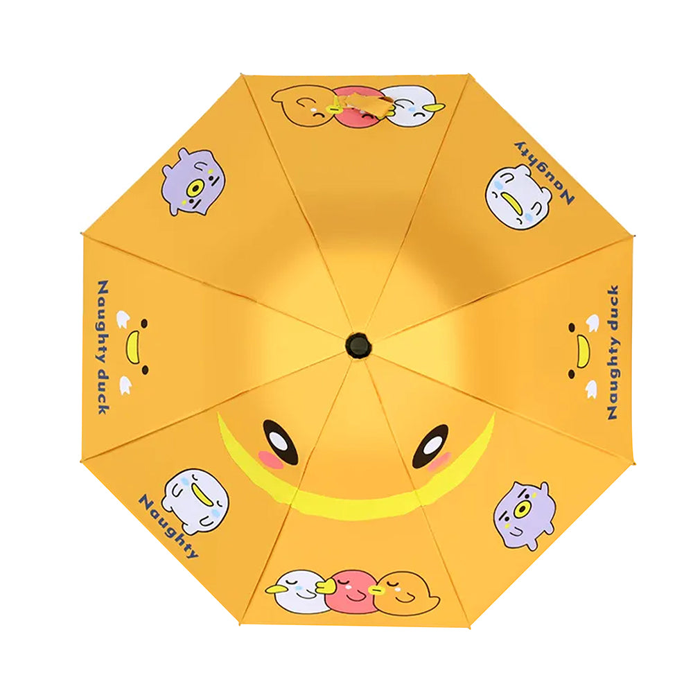 Little Surprise Box 3 Ducklings Theme, Unique Spanish Patio Style Kids Umbrella, 5-12Years,Orange