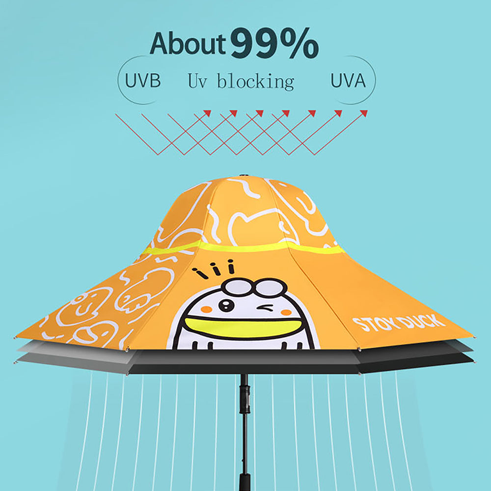 Little Surprise Box 3 Ducklings Theme, Unique Spanish Patio Style Kids Umbrella, 5-12Years,Orange