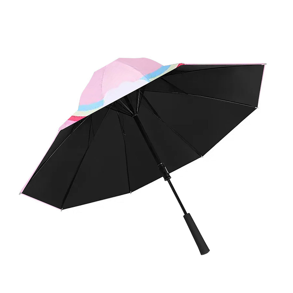 Little Surprise Box Rainbow Uni Theme, Unique Spanish Patio Style Kids Umbrella, 5-12Years,Pink