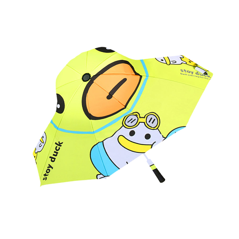 Little Surprise Box Toy Duck Theme, Unique Spanish Patio Style Kids Umbrella, 5-12Years,Green