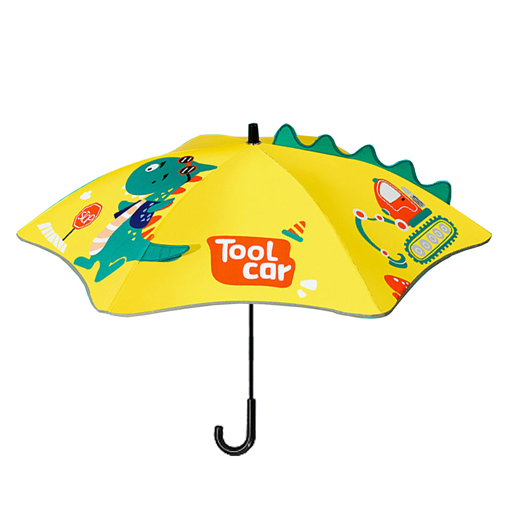 Little Surprise Box Little Surprise Box, 3d Tail Cool Dino Transparent Patch Kids Umbrella, 2-5 years, Yellow