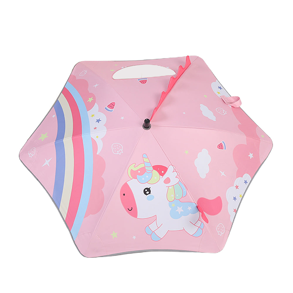 Little Surprise Box Little Surprise Box, 3d Tail Unicorn Transparent Patch Kids Umbrella, 2-5 years, Pink