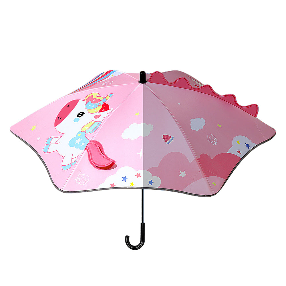 Little Surprise Box Little Surprise Box, 3d Tail Unicorn Transparent Patch Kids Umbrella, 2-5 years, Pink
