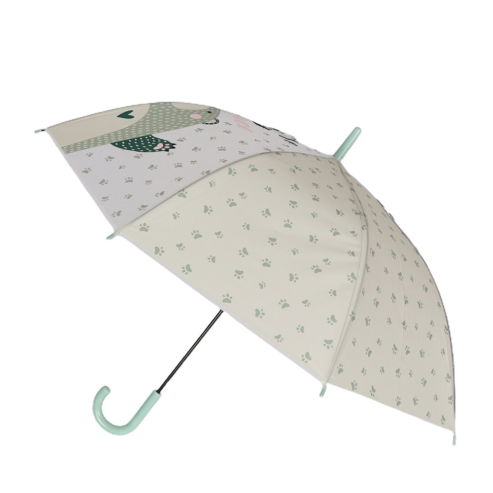 Little Surprise Box Light Green, Translucent Kelly-Jo All Over Teddy Paws Rain And All-Season Umbrella For Kids & Adults.