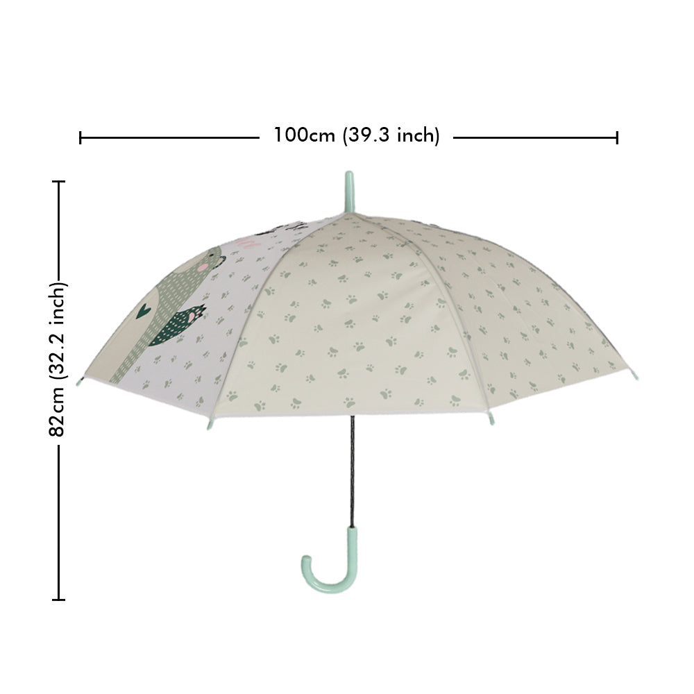 Little Surprise Box Light Green, Translucent Kelly-Jo All Over Teddy Paws Rain And All-Season Umbrella For Kids & Adults.