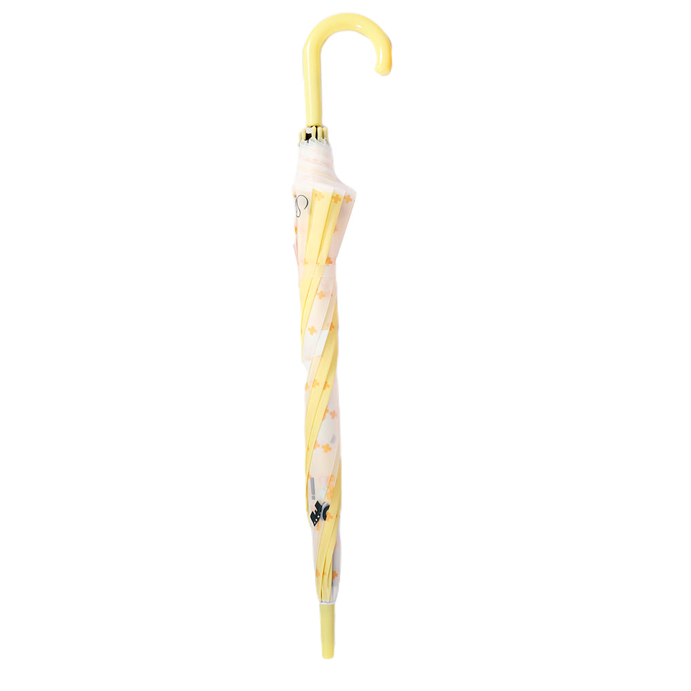 Little Surprise Box, Yellow Translucent Brave Spirit Kelly Jo Teddy Print, Rain And All-Season Umbrella For Kids & Adults.