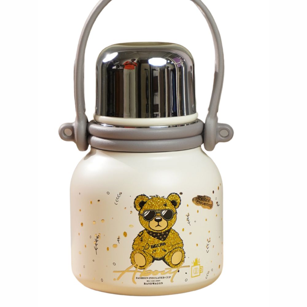 Thermos Shiny Gold Ted Stainless Steel premium Insulated Bottle, 600ml