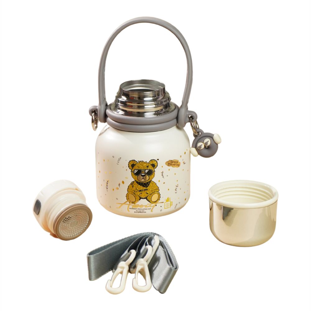 Thermos Shiny Gold Ted Stainless Steel premium Insulated Bottle, 600ml